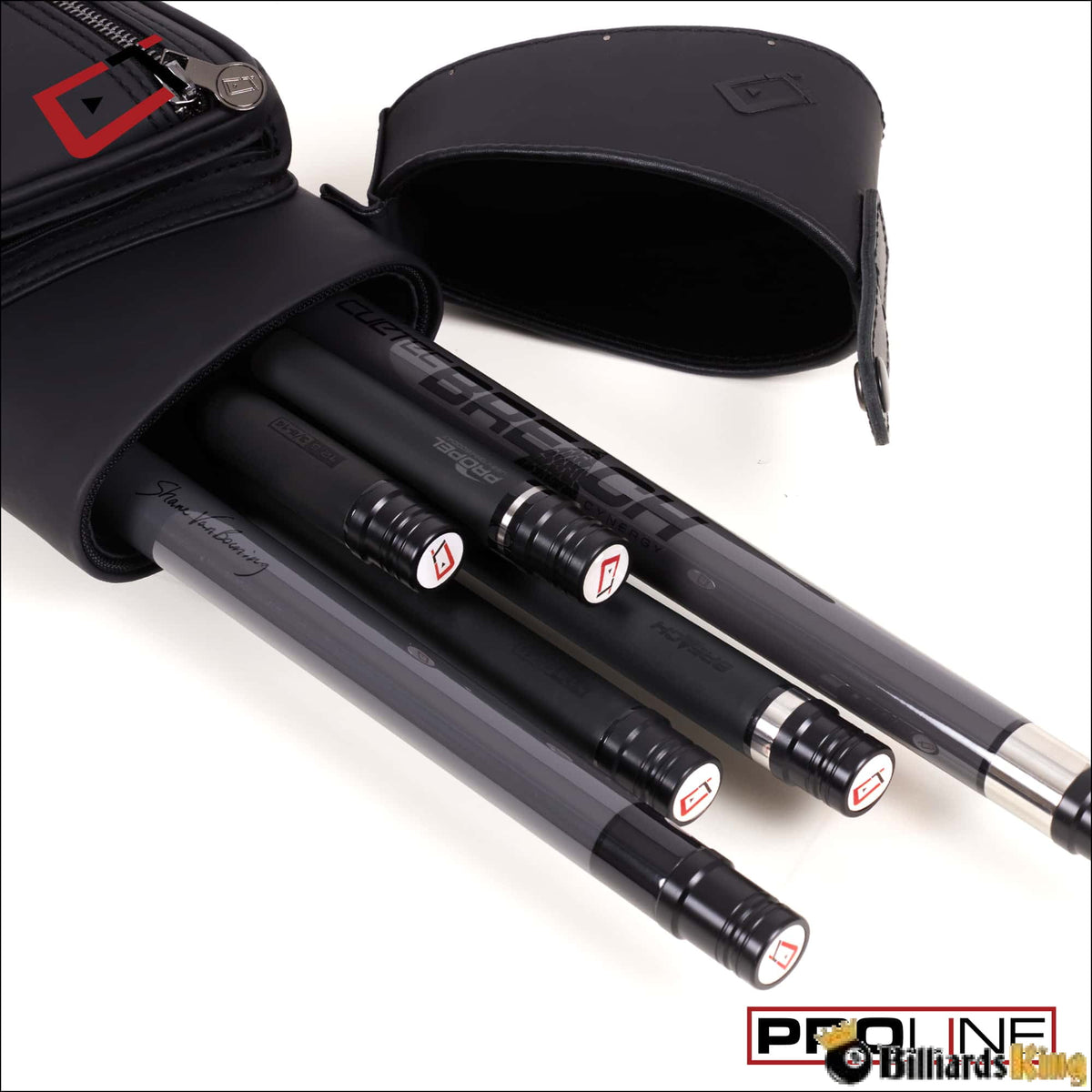 Cuetec Pro Line Black Noir 2x4 2 Butt 4 Shaft Hard Pool Cue Case