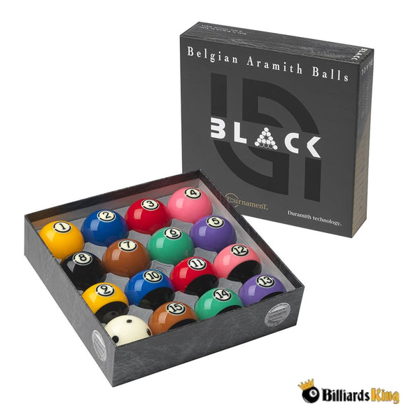Aramith Tournament Black Pool Balls - Billiards King