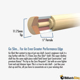 Lucasi Hybrid Uni-Loc 11.75mm Slim Shaft Triple Silver Rings HX8-UTSR - Billiards King