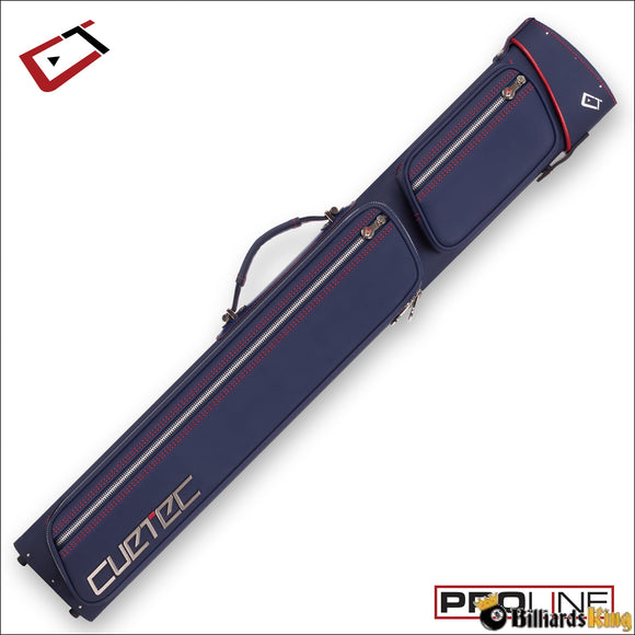 Cuetec Pro Line 2x4 2 Butt 4 Shaft Hard Pool Cue Case Navy Blue 95-754 - Billiards King