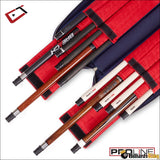 Cuetec Pro Line 4x8 4 Butt 8 Shaft Soft Pool Cue Case 95-755 Navy Blue - Billiards King