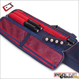 Cuetec Pro Line 4x8 4 Butt 8 Shaft Soft Pool Cue Case 95-755 Navy Blue - Billiards King