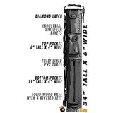 Instroke Saddle Black Hand Painted D01 3 Butt 7 Shaft 3B/7S Leather Hard Pool Cue Case | Billiards King