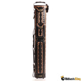 Instroke Saddle Black Hand Painted D01 3 Butt 7 Shaft 3B/7S Leather Hard Pool Cue Case | Billiards King