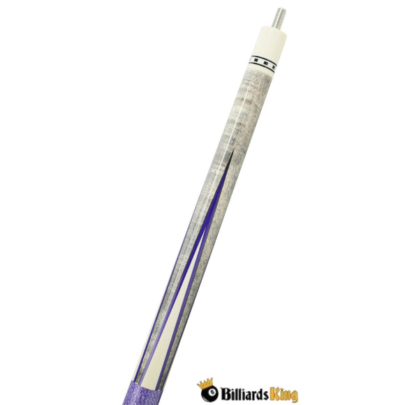 Meucci Economy Cure EC - 7 Purple with & White Wrap Pool Cue Stick - Billiards King