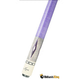 Meucci Economy Cure EC-7 Purple with Purple & White Wrap Pool Cue Stick - Billiards King