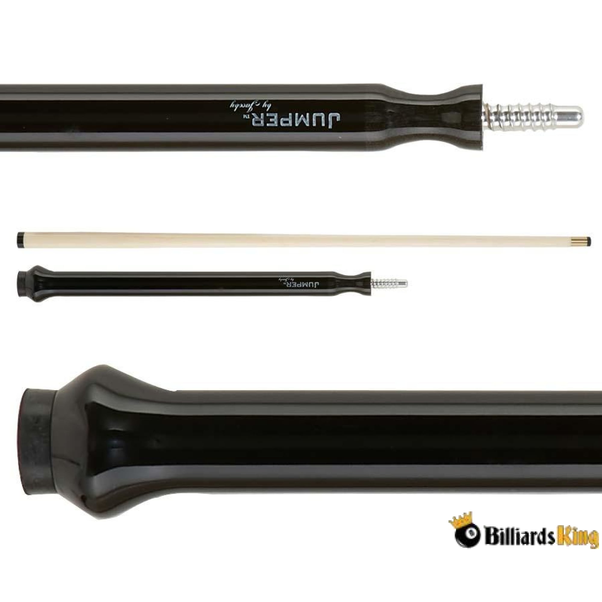 Jacoby Jumper Jump Pool Cue Stick Black - Billiards King