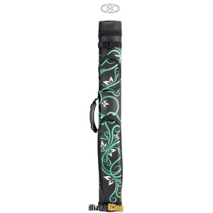 McDermott 2x2 2 Butt 2 Shaft Blue Floral Designer Series Hard Cue Case - 75-0936