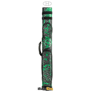 McDermott 2x2 2 Butt 2 Shaft Green Grunge Designer Series Hard Cue Case - 75-0937