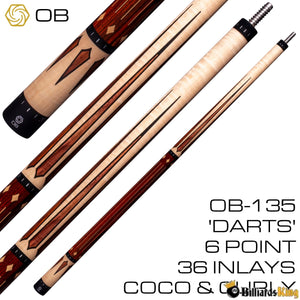 OB Cues OB-135 ’Darts’ Pool Cue Stick (Butt Only)