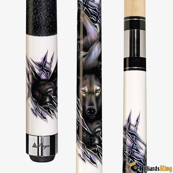Players D-CWWP Howling Wolves Pool Cue Stick - Billiards King
