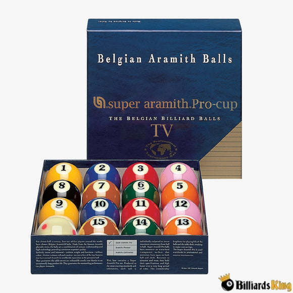 Super Aramith Pro TV Pool Ball Set - Billiards King
